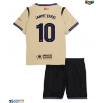 Otroški Nogometni dresi Barcelona Lamine Yamal #10 Gostujoči 2025-26 Kratek Rokav (+ Kratke hlače)